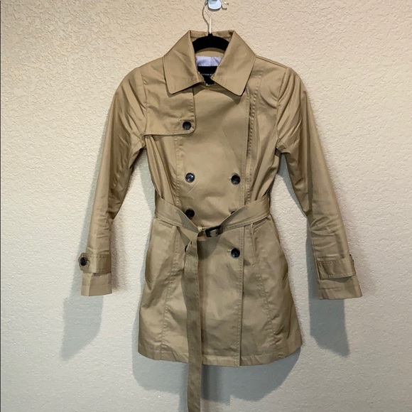 Banana Republic Factory Tan Double-Breasted Trench Coat - Picture 7 of 16